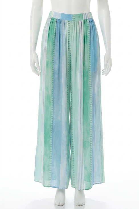 ELAN Pants - NEW ELAN striped wide leg pants in blue strovia